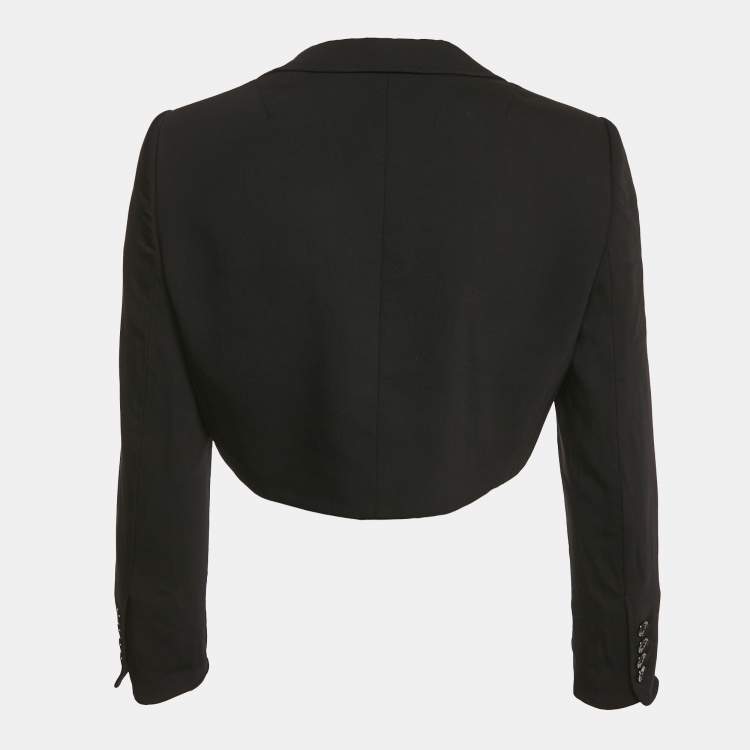 Pre Owned Dolce & Gabbana Black Viscose Bolero Jacket M