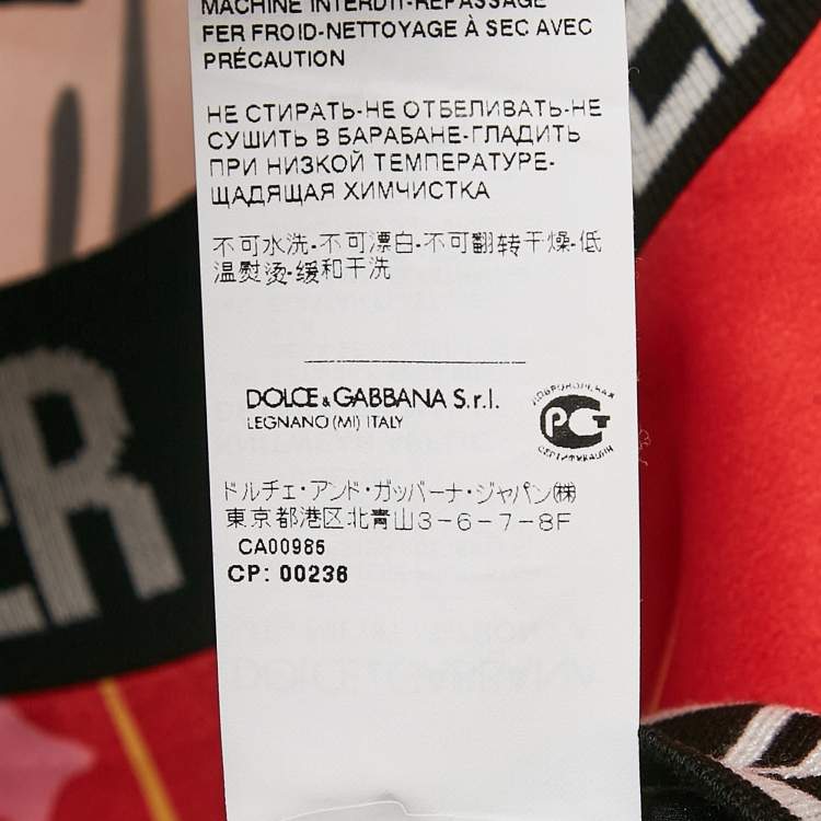 مملو�كة مسبقًا Dolce & Gabbana Multicolor Printed Satin Crop Top S