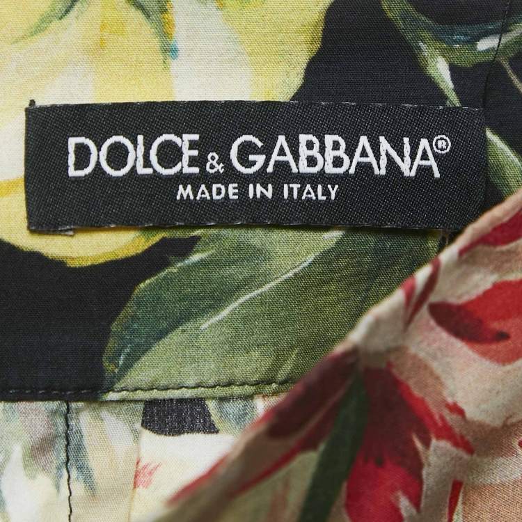 مملوكة مسبقًا Dolce & Gabbana Multicolor Floral Print Cotton Tiered Mini Skirt S