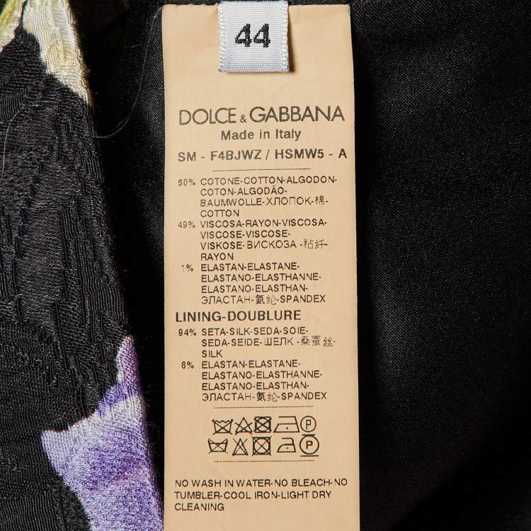 Pre Owned Dolce & Gabbana Multicolor Floral Jacquard Mini Skirt M