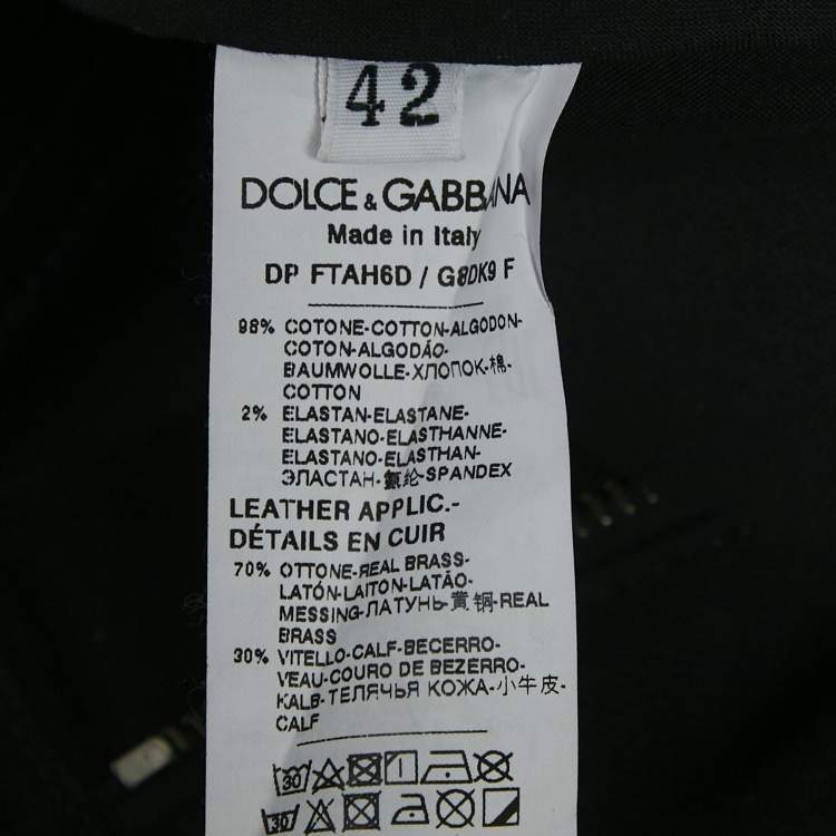Pre Owned Dolce & Gabbana Black Ripped Denim Skinny Jeans M Waist 29"