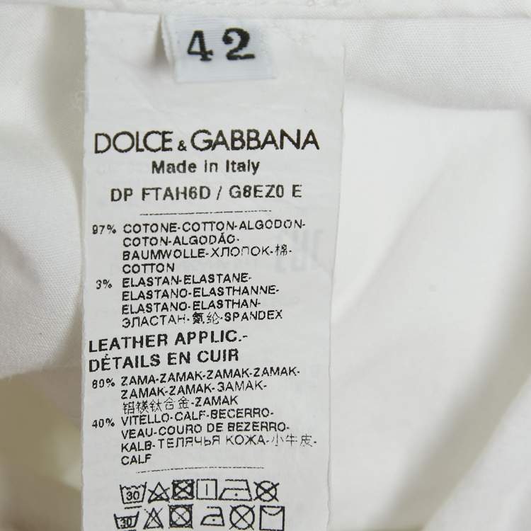 Pre Owned Dolce & Gabbana White Denim Audrey Jeans M Waist 28" 