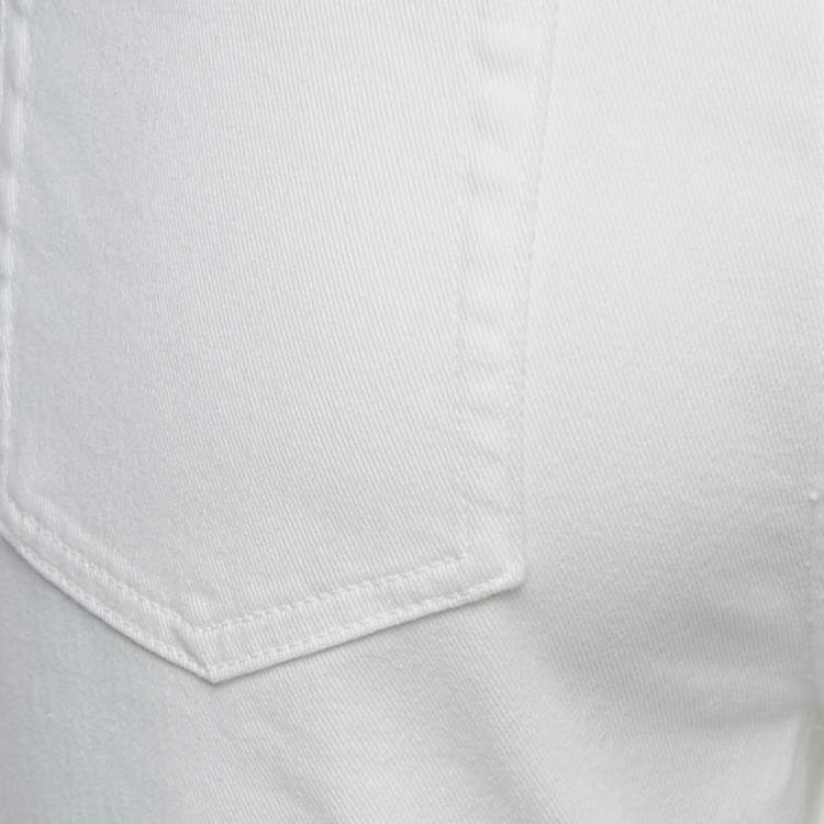 Pre Owned Dolce & Gabbana White Denim Audrey Jeans M Waist 28" 