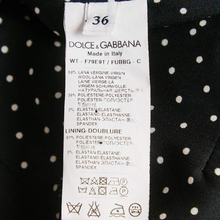 Pre Owned Dolce & Gabbana Black Wool Waist Coat XS