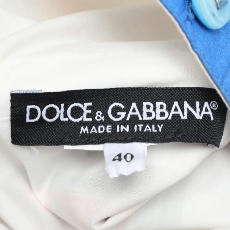 Pre Owned Dolce & Gabbana Multicolor Pasta Print Cotton Midi Dress S