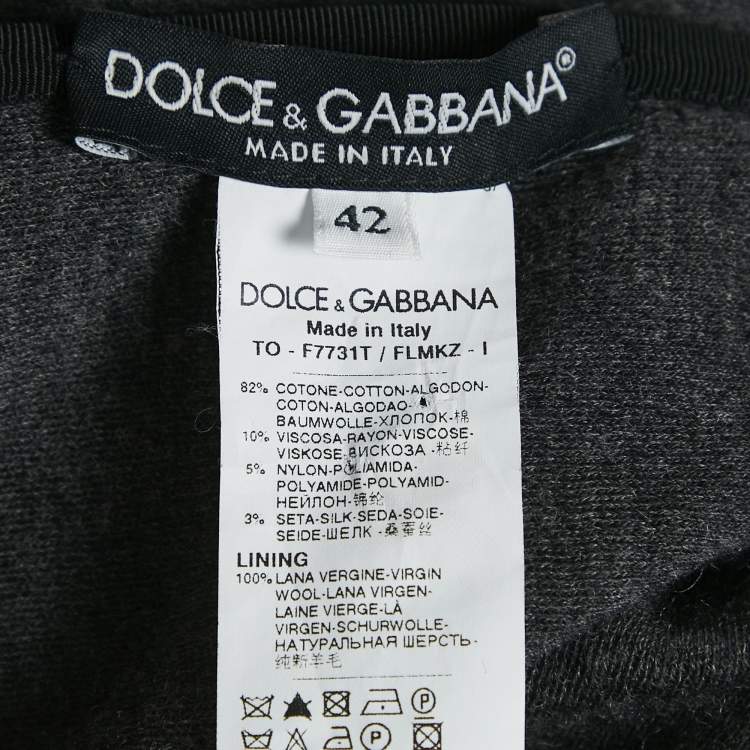 Pre Owned Dolce & Gabbana Black Lace and Jersey Bustier Top M