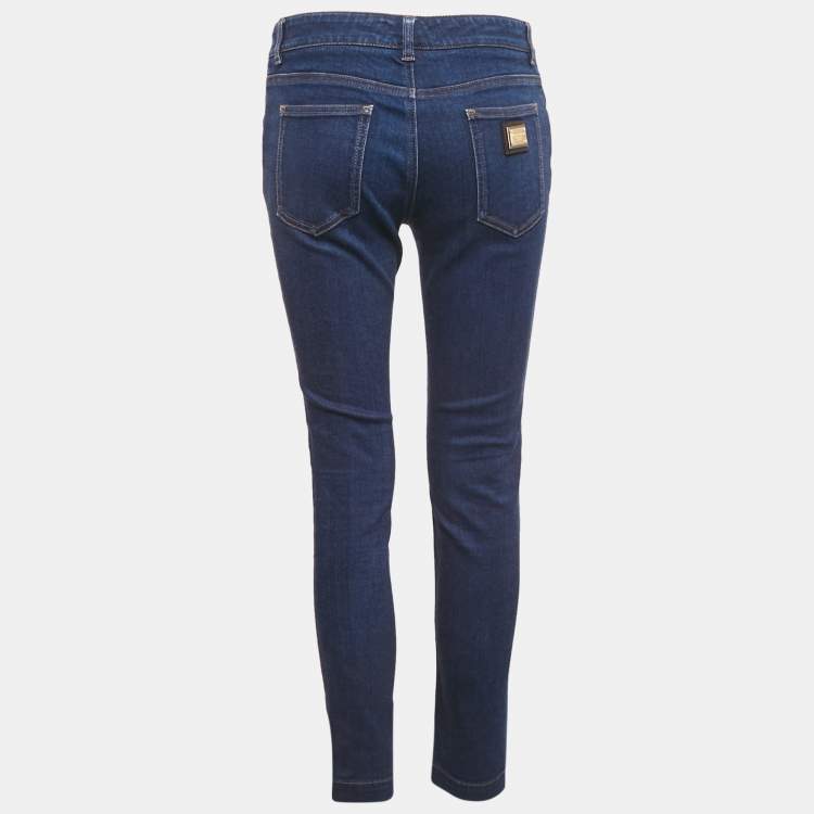 Pre Owned Dolce & Gabbana Blue Denim Kate Jeans M Waist 30"