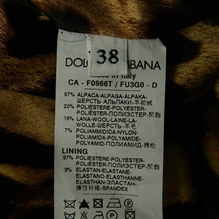 Pre Owned Dolce & Gabbana Grey Wool Open Drape Collar Jacket S