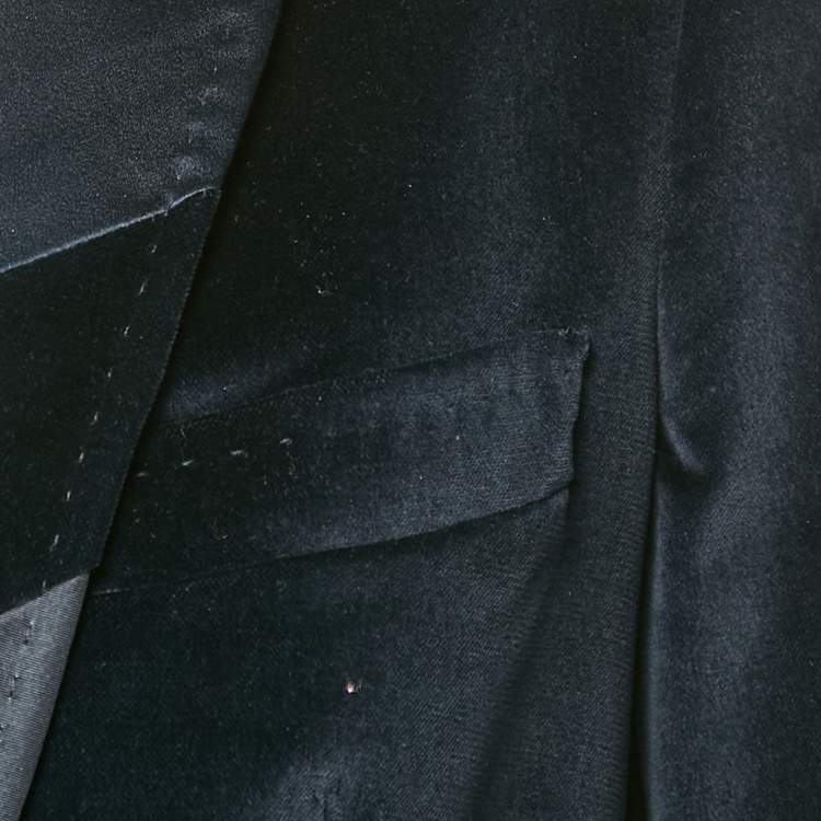 Pre Owned Dolce & Gabbana Blue Velvet Tailored Blazer S