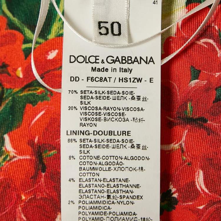 Pre Owned Dolce & Gabbana Multicolor Floral Print Silk Tasseled Sleeveless Dress S