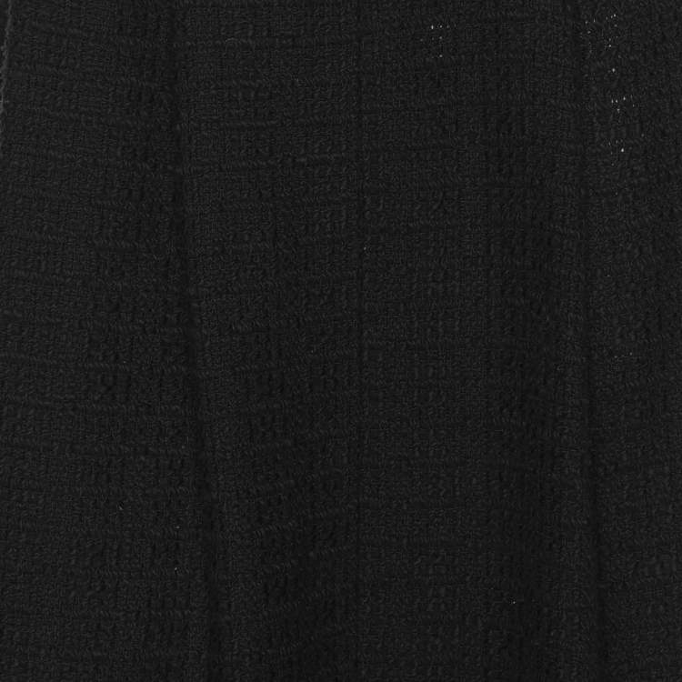 Pre Owned Dolce & Gabbana Black Tweed Maxi Skirt M