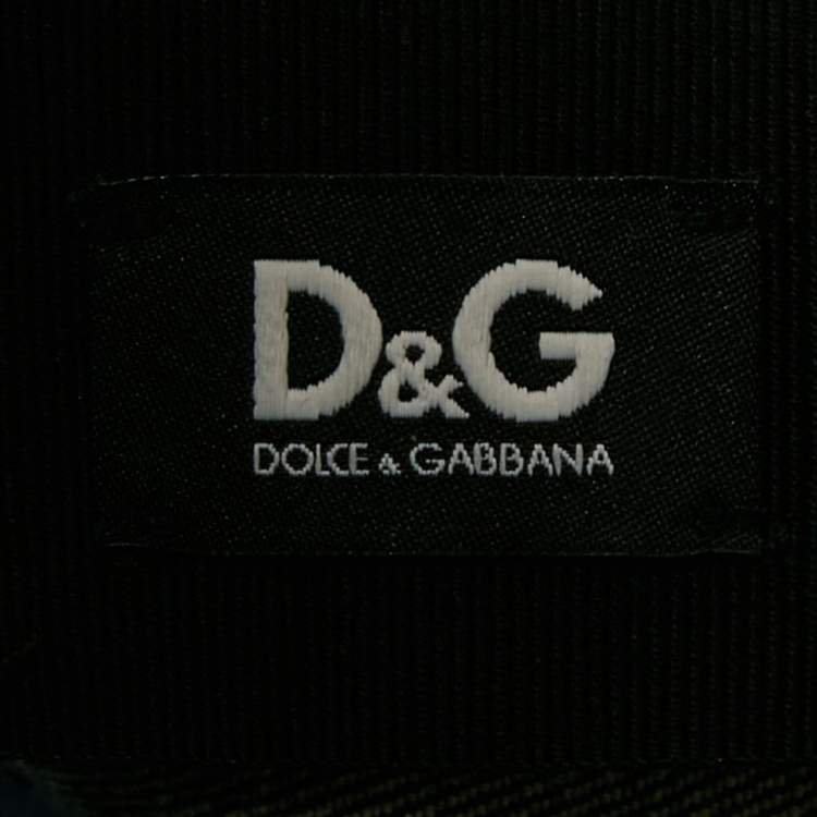 Pre Owned Dolce & Gabbana Blue Denim Sleeveless Bustier Top M