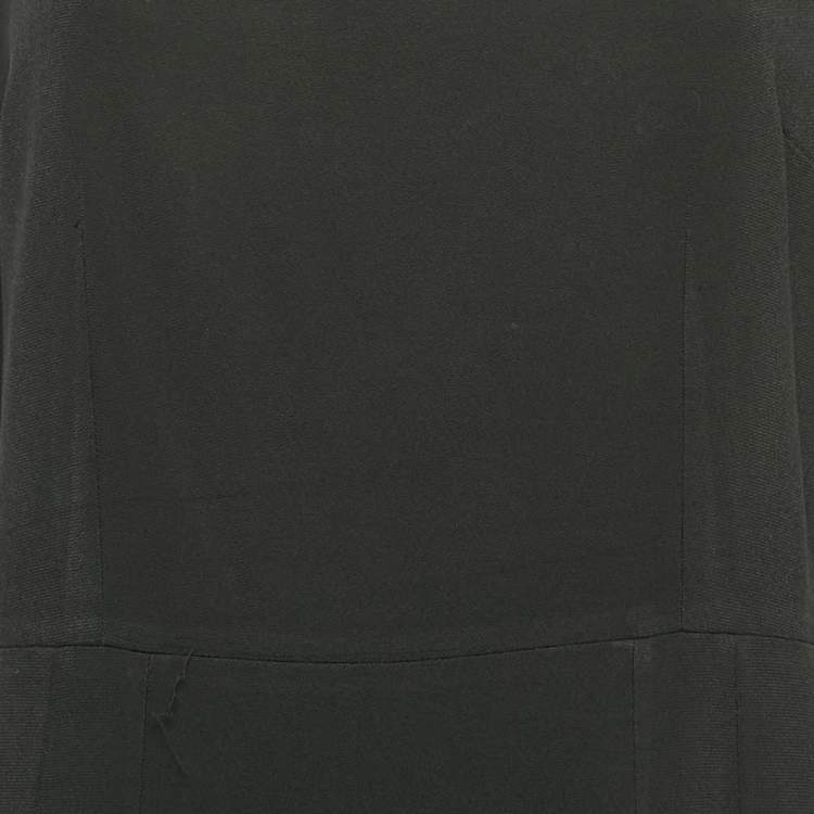 Pre Owned Dolce & Gabbana Black Crepe Sleeveless Midi Dress XL