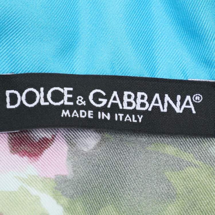 Pre Owned Dolce & Gabbana Multicolor Floral Print Silk Belted Top XS