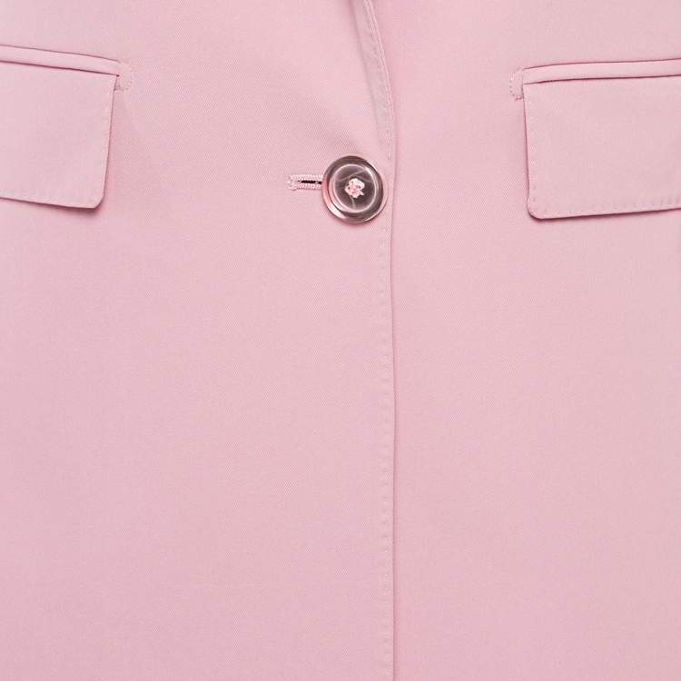 Pre Owned Dolce & Gabbana Pink Gabardine Tailored Blazer XS