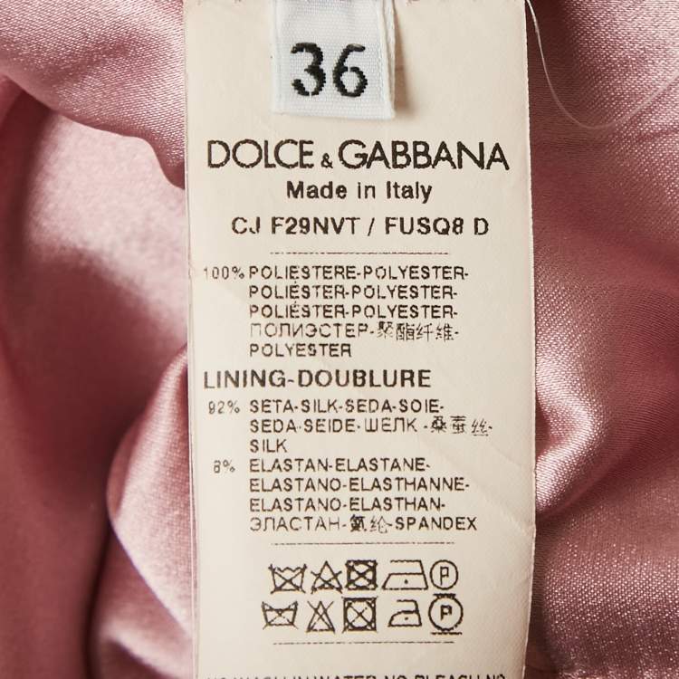 Pre Owned Dolce & Gabbana Pink Gabardine Tailored Blazer XS