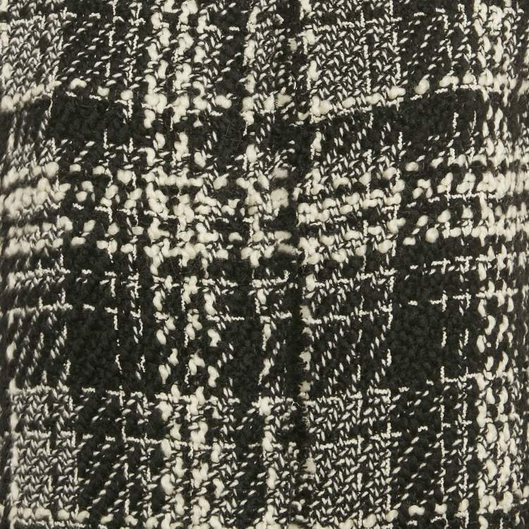 Pre Owned Dolce & Gabbana Black Tweed Shift Dress M