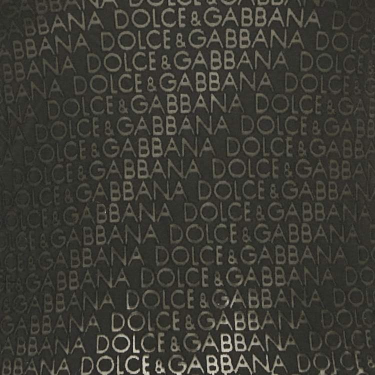Pre Owned Dolce & Gabbana Underwear Black Monogram Jersey Top L