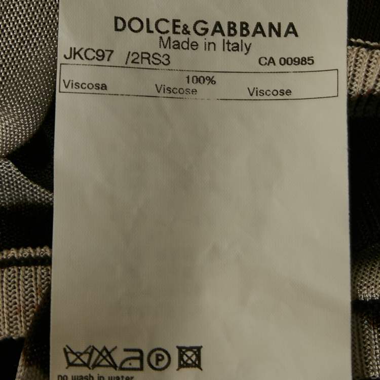 Pre Owned Dolce & Gabbana Brown Zebra Print Tie-Up Cardigan M