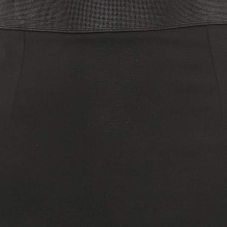 Pre Owned Dolce & Gabbana Black Crepe Pencil Skirt S