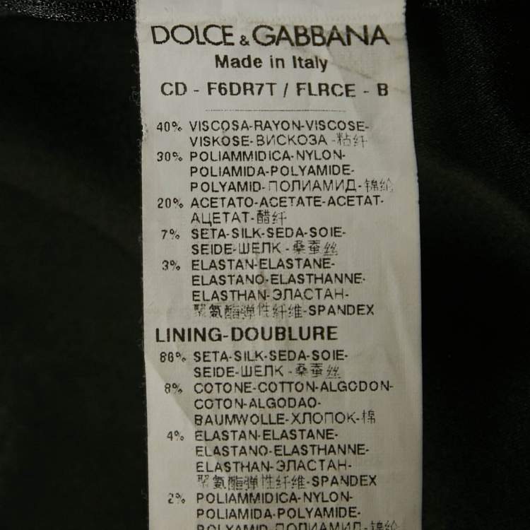 Pre Owned Dolce & Gabbana Black Lace Draped Sleeveless Short Dress M