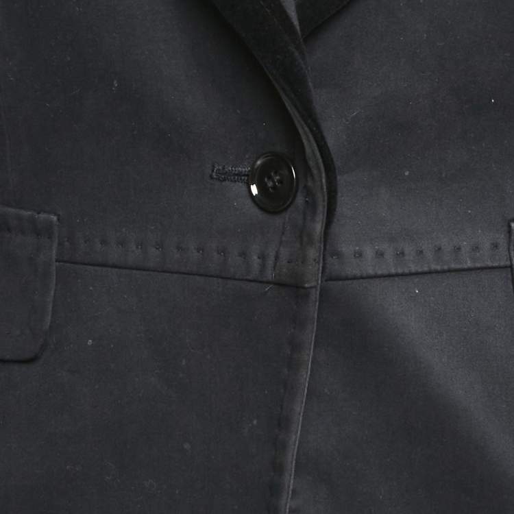Pre Owned Dolce & Gabbana Black Cotton Single Breasted Blazer M