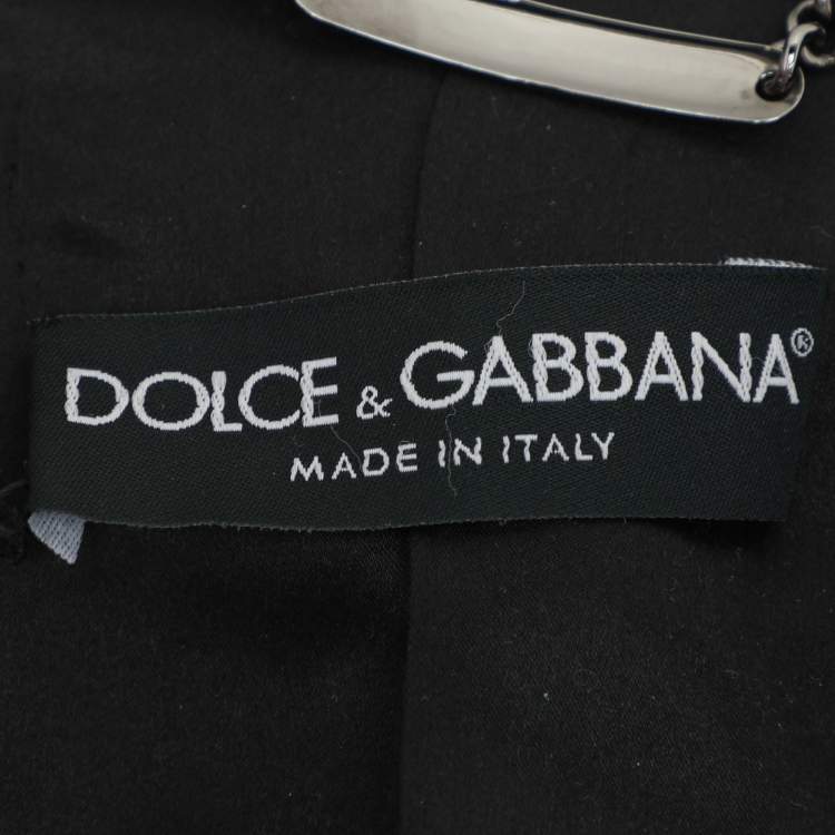 Pre Owned Dolce & Gabbana Black Rabbit Fur Jacket M
