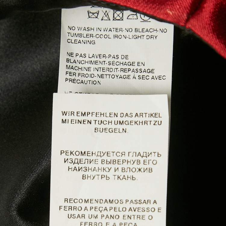 Pre Owned Dolce & Gabbana Dark Red Lurex Jacquard Mini Dress S