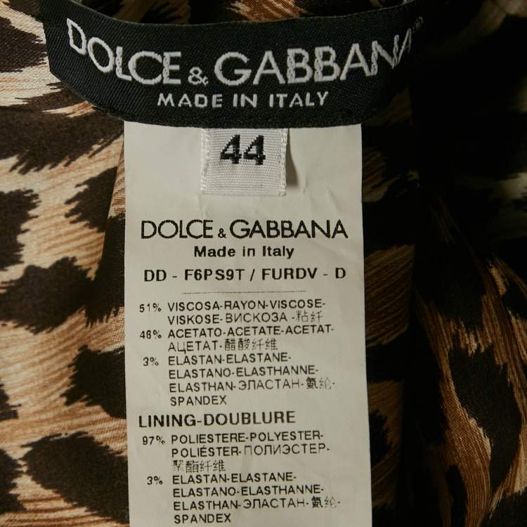 Pre Owned Dolce & Gabbana Black Crepe V-Neck Midi Dress M