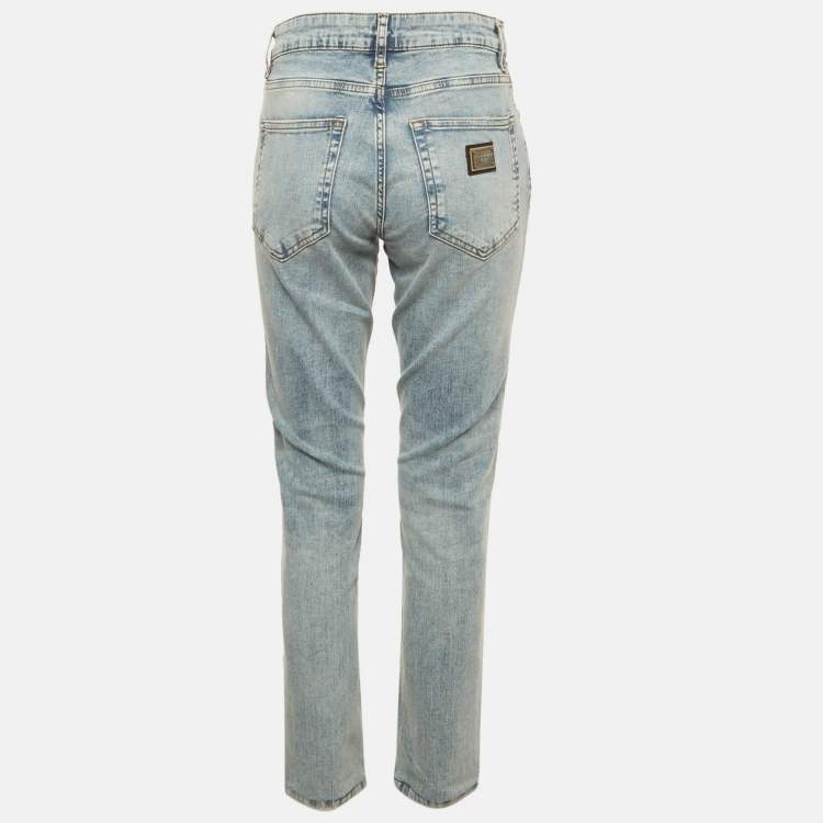 Pre Owned Dolce & Gabbana Blue Denim Slim Fit Jeans M