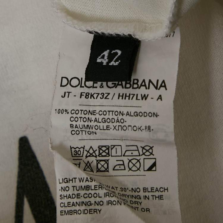 Pre Owned Dolce & Gabbana White Jersey Patch Work Sleeveless T-Shirt M