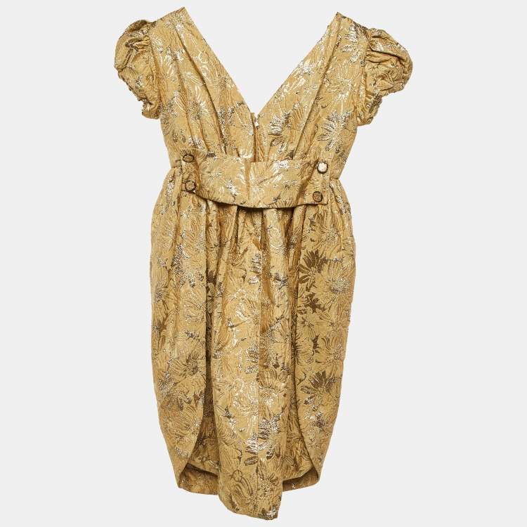 Pre Owned Dolce & Gabbana Bold Brocade Corset Mini Dress S
