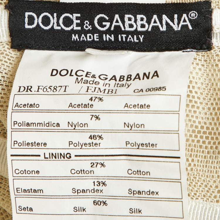Pre Owned Dolce & Gabbana Bold Brocade Corset Mini Dress S