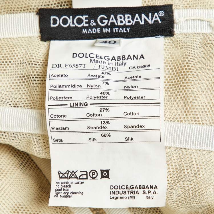 Pre Owned Dolce & Gabbana Bold Brocade Corset Mini Dress S