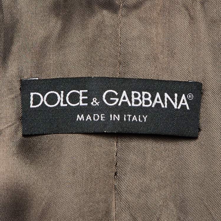 Pre Owned Dolce & Gabbana Brown Corduroy Double Breasted Jacket S