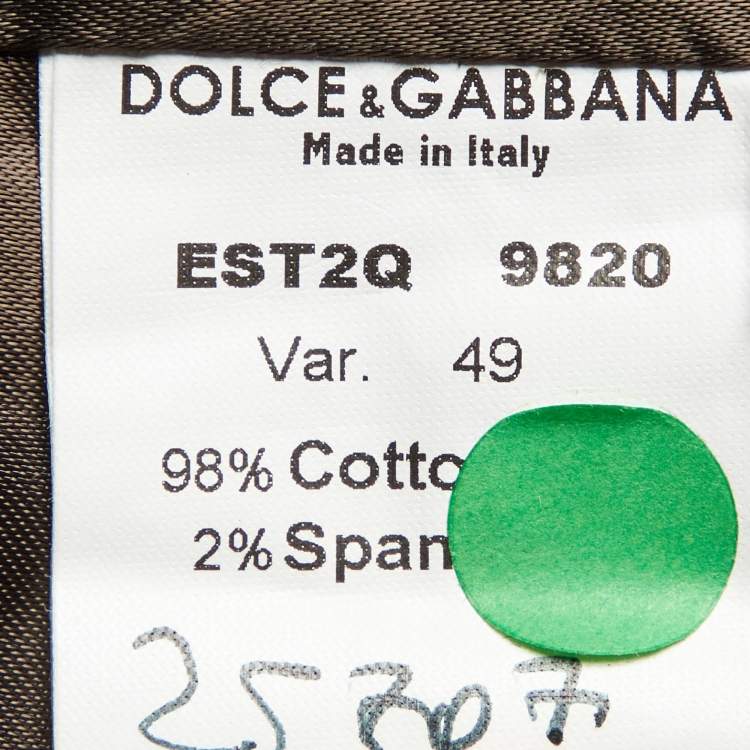 Pre Owned Dolce & Gabbana Brown Corduroy Double Breasted Jacket S