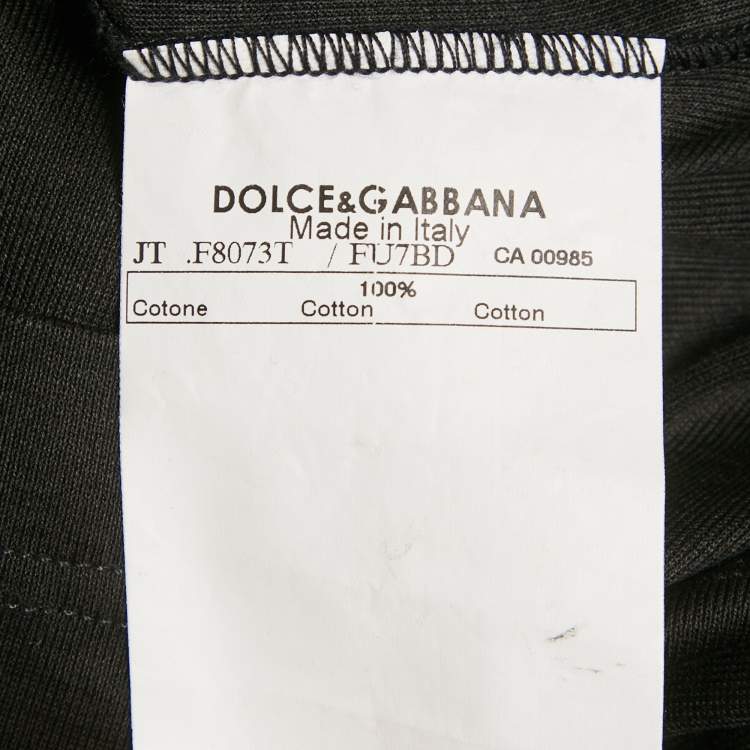 Pre Owned Dolce & Gabbana Black Stretch Cotton Pintuck Tank Top M