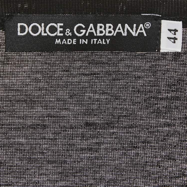 Pre Owned Dolce & Gabbana Black Stretch Cotton Pintuck Tank Top M