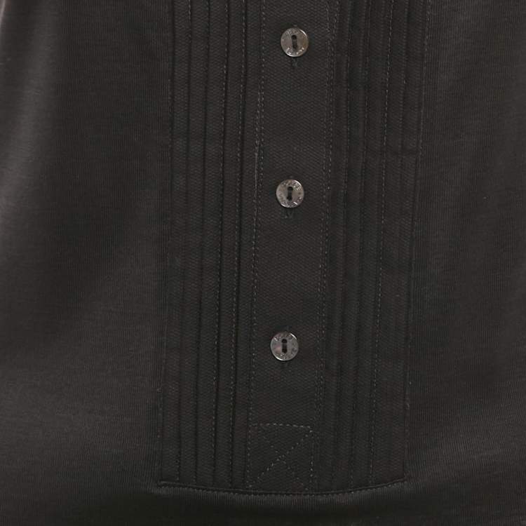 Pre Owned Dolce & Gabbana Black Stretch Cotton Pintuck Tank Top M