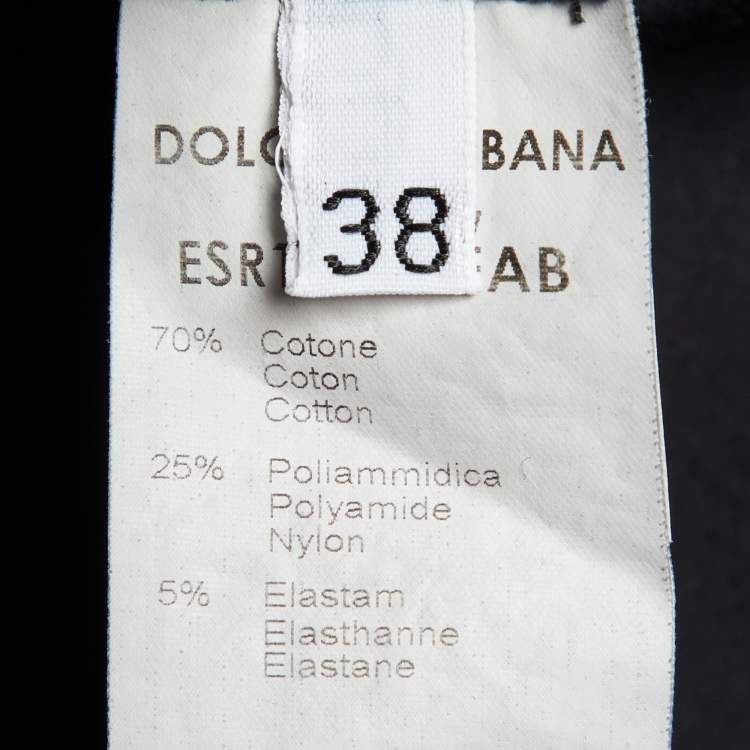 Pre Owned Dolce & Gabbana Black Cotton Button Front S