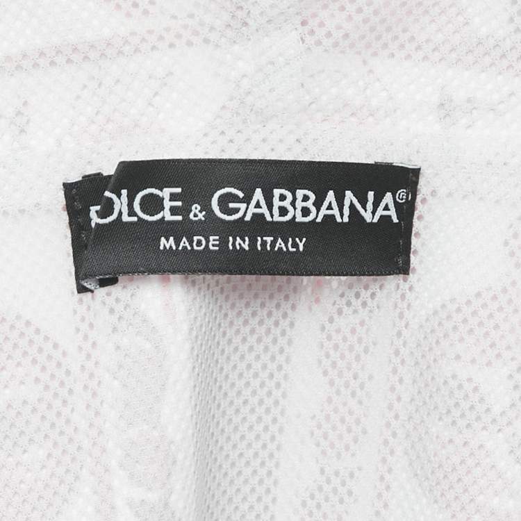 Pre Owned Dolce & Gabbana Pink Majolica Print Synthetic Cady Zip-Up Jacket S