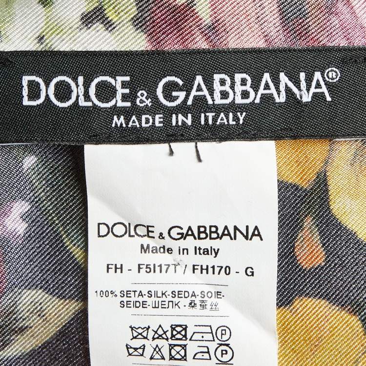Pre Owned Dolce & Gabbana Black Floral Print Silk Button Front Shirt M