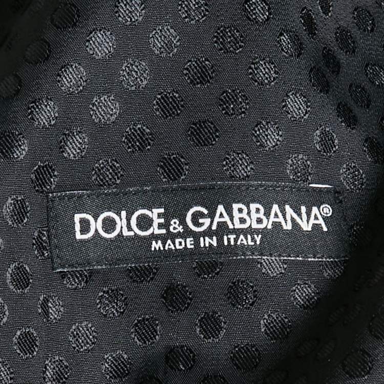 Pre Owned Dolce & Gabbana Navy Blue Wool Formal Vest L