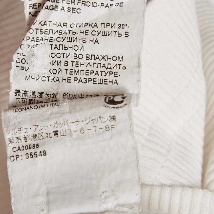 Pre Owned Dolce & Gabbana White Cotton Tank Top S 