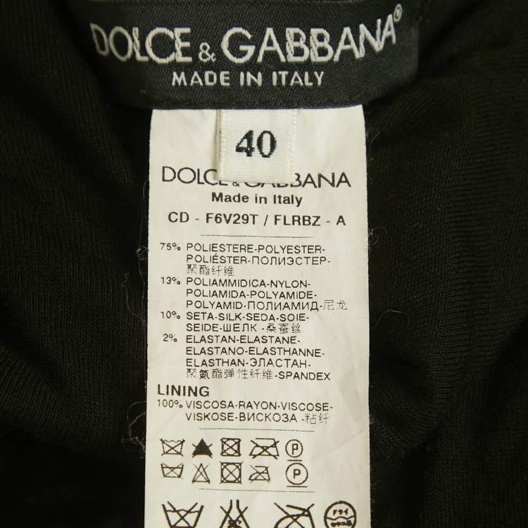 Pre Owned Dolce & Gabbana Black Sequin Mesh Sleeveless Short Dress S