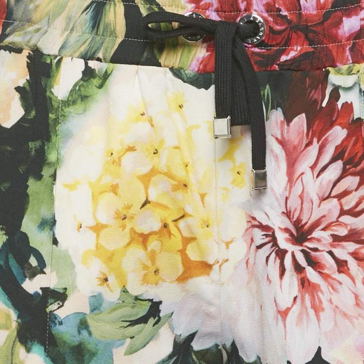 Pre Owned Dolce & Gabbana Multicolor Floral Print Crepe La Modaé Bellezza Pants S