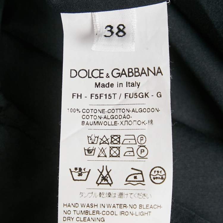Pre Owned Dolce & Gabbana Black Cotton Oversize Tunic S 