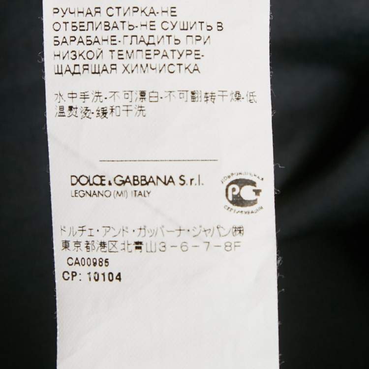 Pre Owned Dolce & Gabbana Black Cotton Oversize Tunic S 