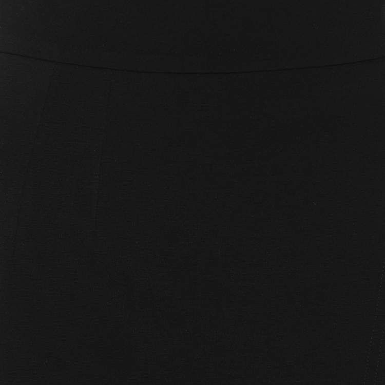 Pre Owned Dolce & Gabbana Black Knit Asymmetric Midi Skirt S