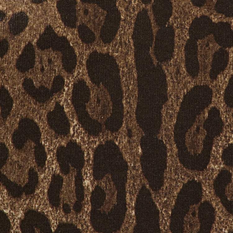 Pre Owned Dolce & Gabbana Brown Leopard Print Wool Sweater XL